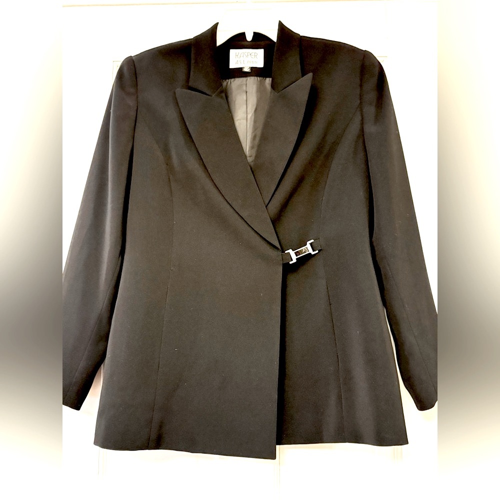 KASPER‎ Black Blazer with Buckle Closure